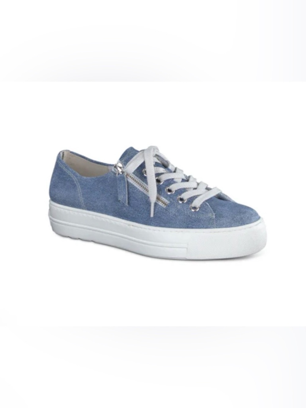 Paul Green SKYLAR Platform Sneakers in Denim Jean UK Sz 6.5/US Sz 9